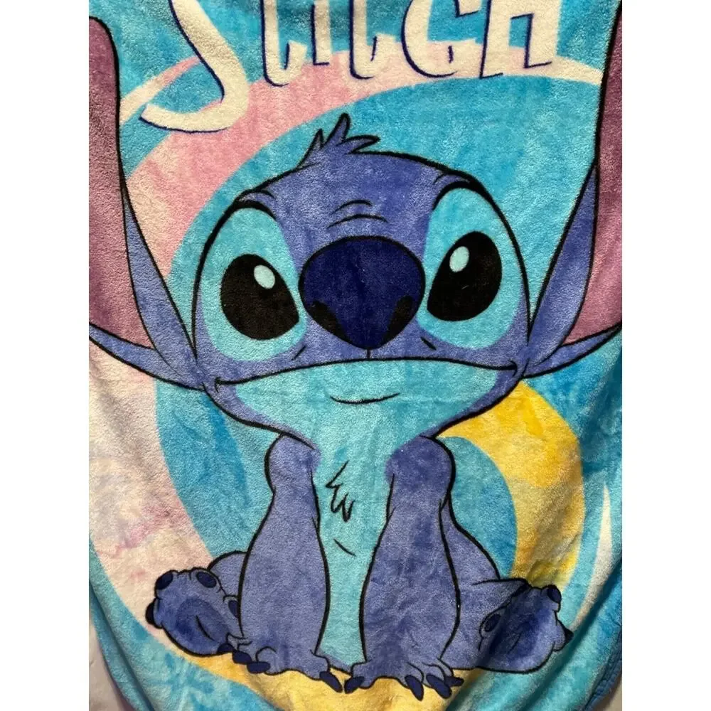 Disney Stitch Ohana Summer‎ Fleece Throw Blanket 39x47 Silky Touch